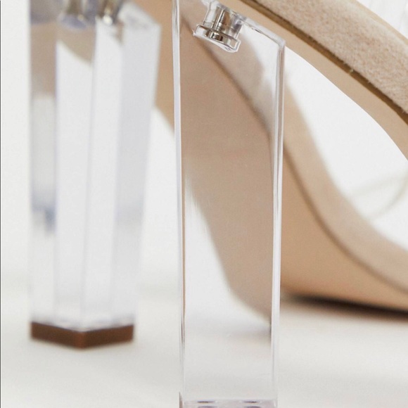 Clear Block Heel Sandals - Picture 2 of 4